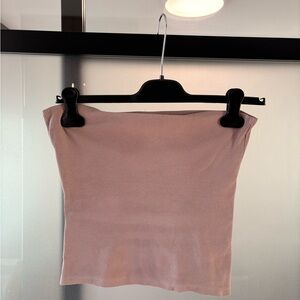 Pink Ribbed Tube Top
